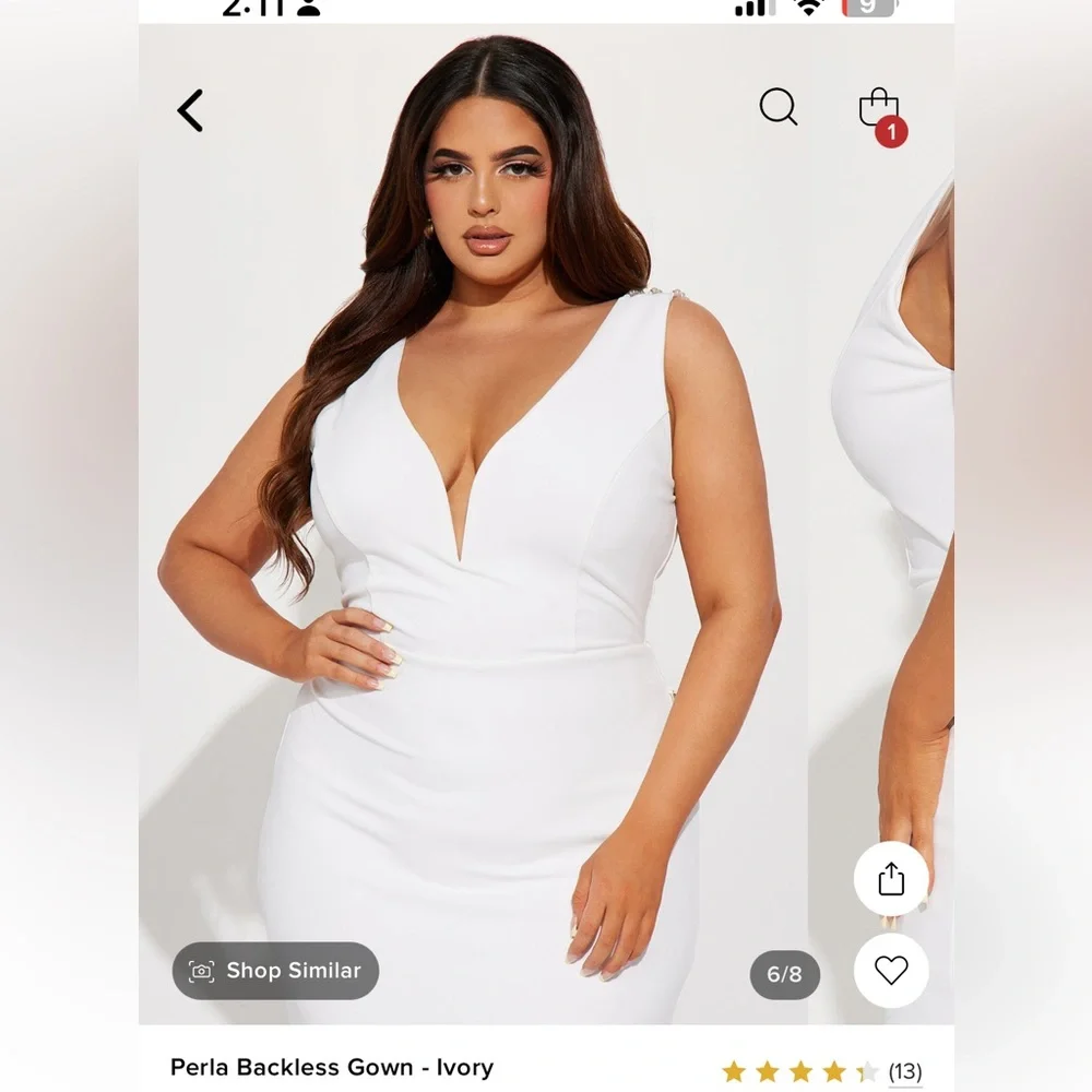 Fashion Nova Wedding backless dress - Picture 4 of 5